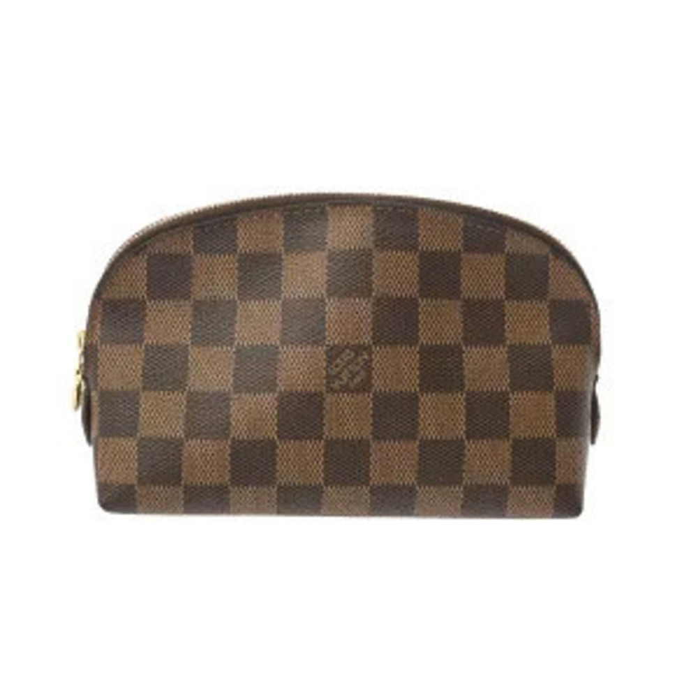 Louis Vuitton Damier Pochette Cosmetic Brown Canvas Pouch